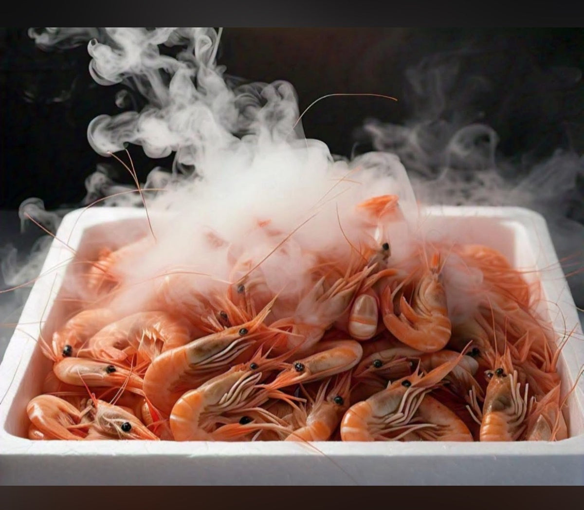 Rachki baby shrimp steaming in a tray